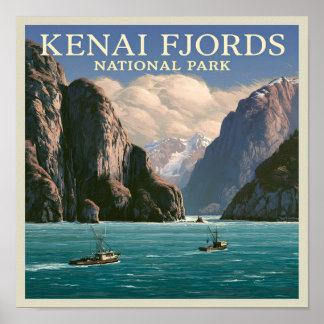 Affiche Parc national des fjords de Kenai en Alaska, œuvre
