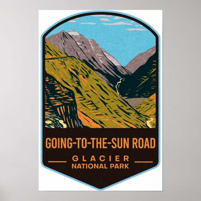 Affiche Parc national des glaciers du chemin Going-To-The- (Devant)