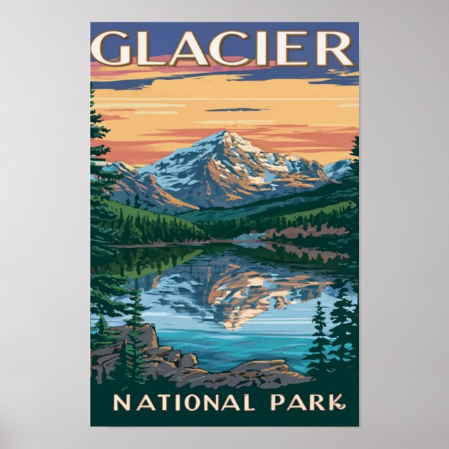 Affiche Parc national des Glaciers Montana (Devant)