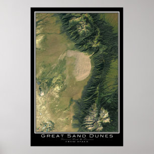 Affiche Parc national des grandes dunes de sable Colorado 