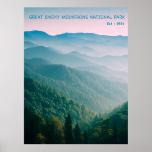 Affiche Parc national des Great Smoky Mountains