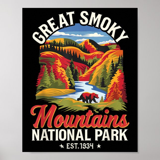 Affiche Parc national des Great Smoky Mountains version an (Devant)