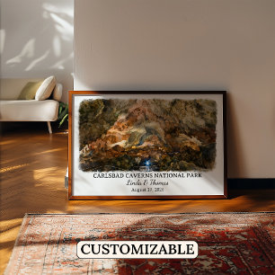 Affiche Parc national des grottes de Carlsbad, Nouveau-Mex