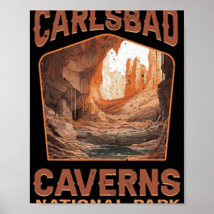 Affiche Parc national des grottes de Carlsbad Nouveau-Mexi