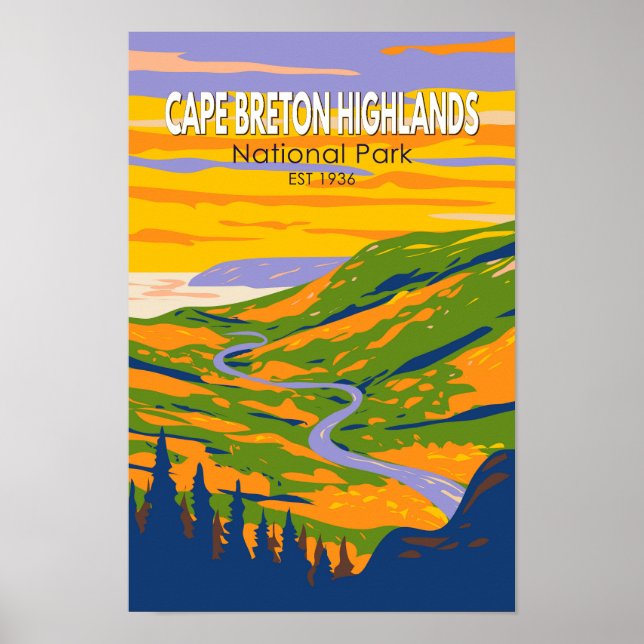 Affiche Parc national des Hautes-Terres-du-Cap-Breton Cana (Devant)
