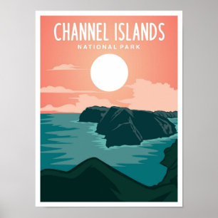 Affiche Parc national des îles anglo-normandes Californie