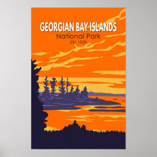 Affiche Parc national des Îles-de-la-Baie-Georgienne Canad