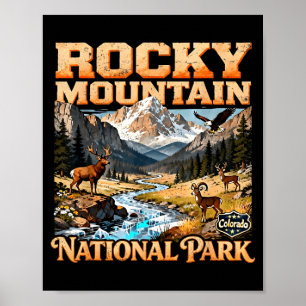 Affiche Parc national des montagnes rocheuses Colorado nat
