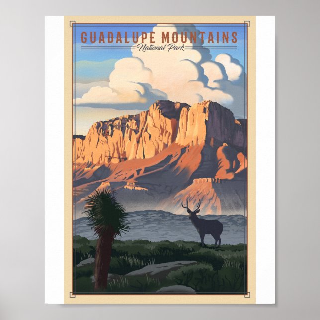 Affiche Parc national des Monts Guadalupe Litho (Devant)