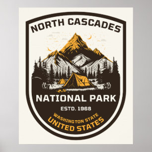 Affiche Parc national des North Cascades Plein air et natu