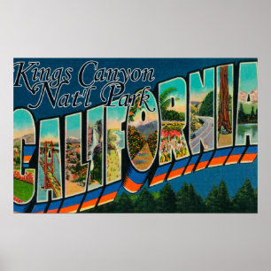 Affiche Parc national des Rois Canyon, CA - grande scène