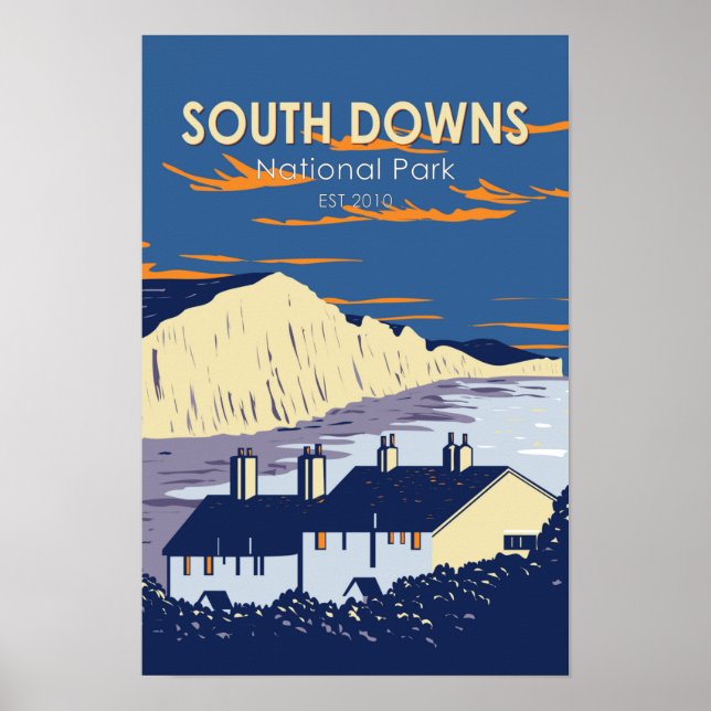 Affiche Parc national des South Downs Seven Sisters Anglet (Devant)