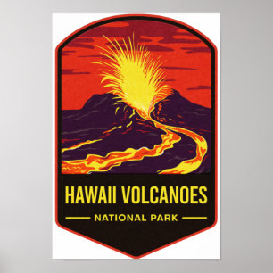 Affiche Parc national des volcans d'Hawaii