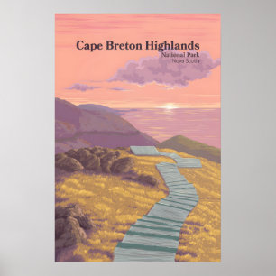 Affiche Parc national du Canada des Hautes-Terres-du-Cap-B