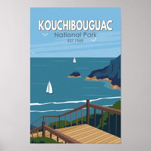 Affiche Parc national du Canada Kouchibouguac Art Vintage  (Devant)