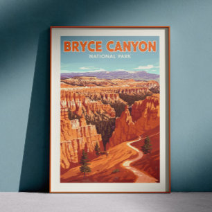 Affiche Parc national du canyon de Bryce vintage