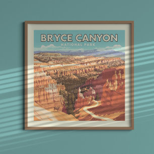 Affiche Parc national du canyon de Bryce vintage