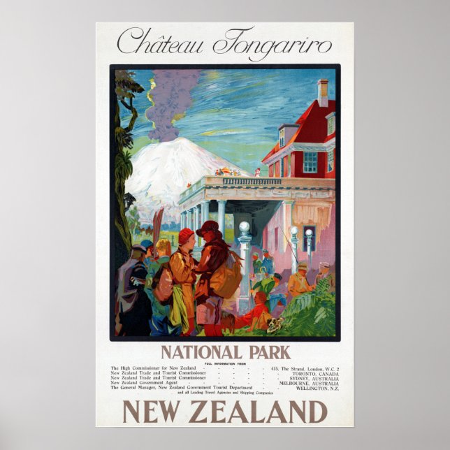 Affiche Parc national du Château Tongariro Nouvelle-Zéland (Devant)
