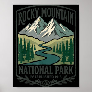 Affiche Parc national du Colorado des montagnes Rocheuses