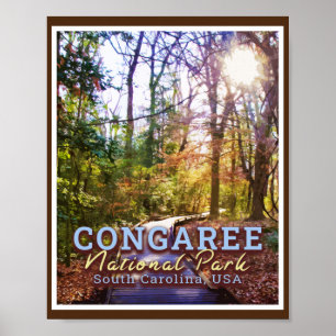 AFFICHE PARC NATIONAL DU CONGAREE - CAROLINE SUD USA
