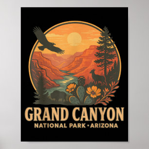Affiche Parc national du Grand Canyon Arizona Coucher de s