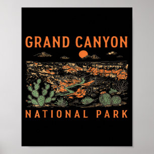 Affiche parc national du grand canyon arizona nature vinta