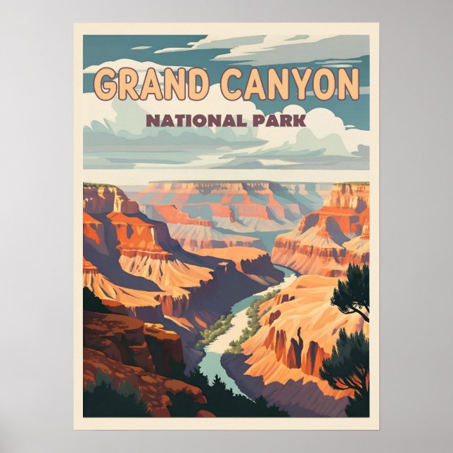 Affiche Parc national du Grand Canyon - Une merveille natu (Devant)