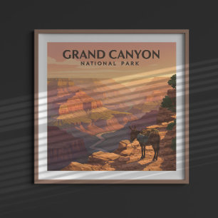 Affiche Parc national du Grand Canyon vintage