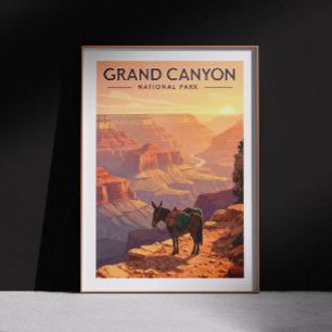 Affiche Parc national du Grand Canyon vintage