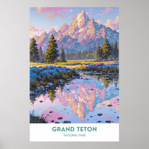 Affiche Parc national du Grand Teton, Wyoming