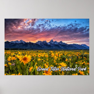 Affiche Parc national du Grand Teton, Wyoming