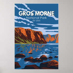 Affiche Parc national du Gros-Morne Canada Tourisme Art Vi