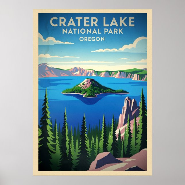 Affiche Parc national du lac Crater de l'Oregon V01 (Devant)