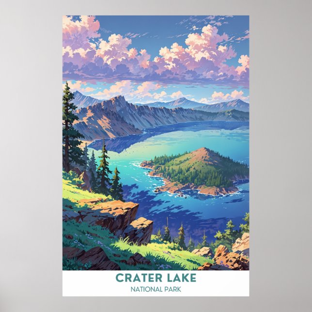 Affiche Parc national du lac Crater, Oregon (Devant)