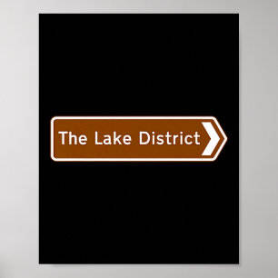 Affiche Parc national du Lake District, route touristique