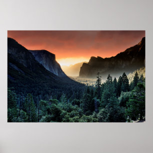 Affiche Parc national du lever de soleil Yosemite