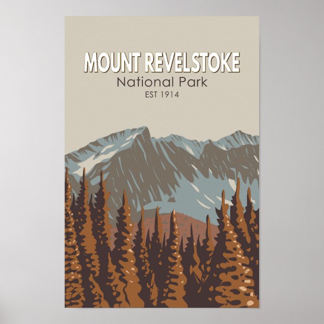 Affiche Parc national du Mont-Revelstoke Tourisme Art Vint (Devant)