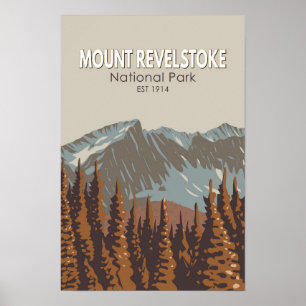 Affiche Parc national du Mont-Revelstoke Voyage Art Vintag