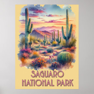 Affiche Parc national du Saguaro Arizona