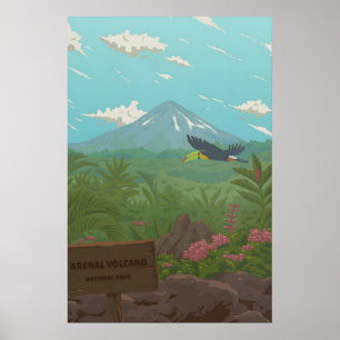 Affiche Parc national du volcan Arenal Costa Rica Voyage