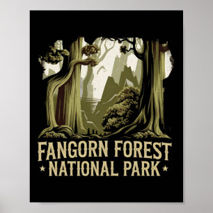 Affiche Parc national interdit de Fangorn Forest Bookworms