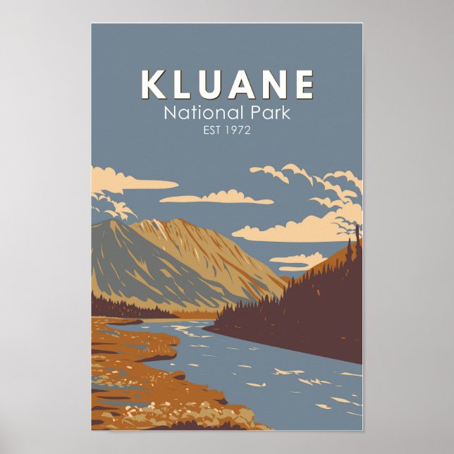 Affiche Parc national Kluane Toujours Brook Canada Travel  (Devant)