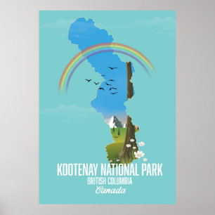 Affiche Parc national Kootenay, Kootenay Canada