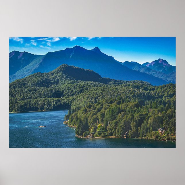 Affiche Parc national Nahuel huapi vue aérienne, bariloche (Devant)