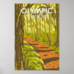 Affiche Parc national olympique Hoh Rainforest Washington