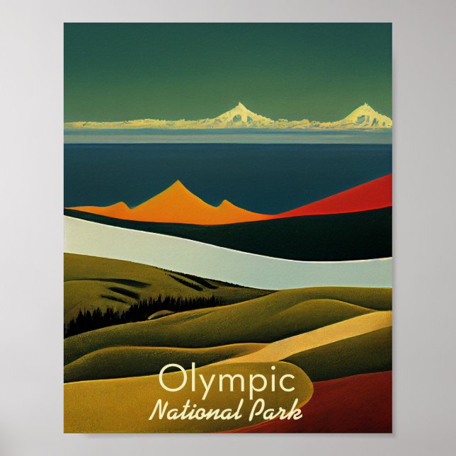 Affiche Parc national olympique minimaliste (Devant)