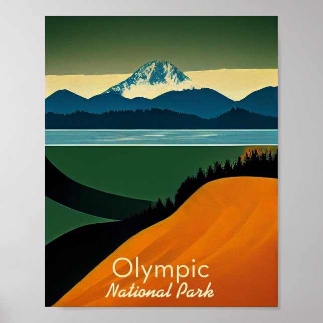 Affiche Parc national olympique minimaliste (Devant)