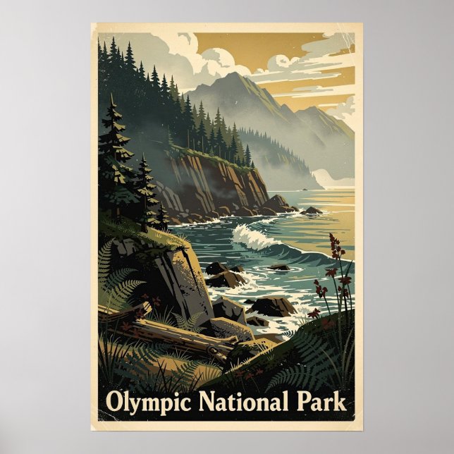 Affiche Parc national Olympique Rétro (Devant)