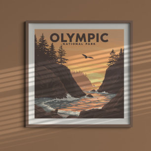 Affiche Parc national olympique vintage