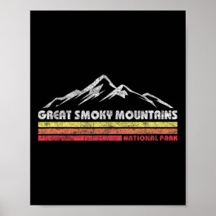 Affiche Parc national rétro des Great Smoky Mountains Homm